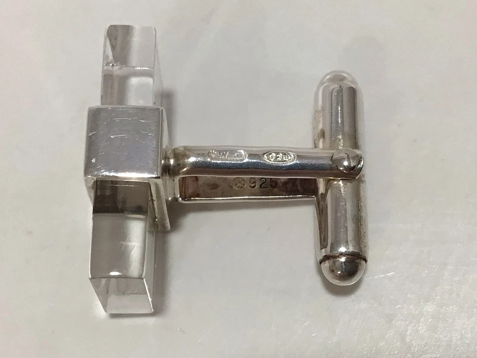 GUCCI Plata de Ley .925 Gemelos / Bolsa Protectora GG Foto 3 de 4