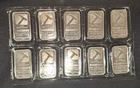 Sheet 10 x 1oz Pan American Northwest Territorial Mint Silver Bars 10 oz Bullion
