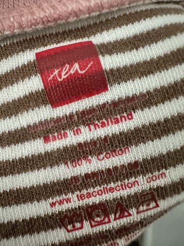 Tea Collection Toddler Girls Dress Size 4 Striped Pink - Picture 3 of 5