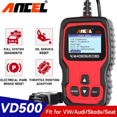 ANCEL VD500 OBD2 Scanner Code Reader ABS SRS EPB Oil Diagnostic Tool Fit For VW