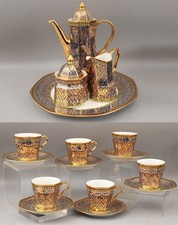 BENJARONG Thai Porcelain Enameled & Gilded TEA SET Teapot Sugar Creamer Teacups