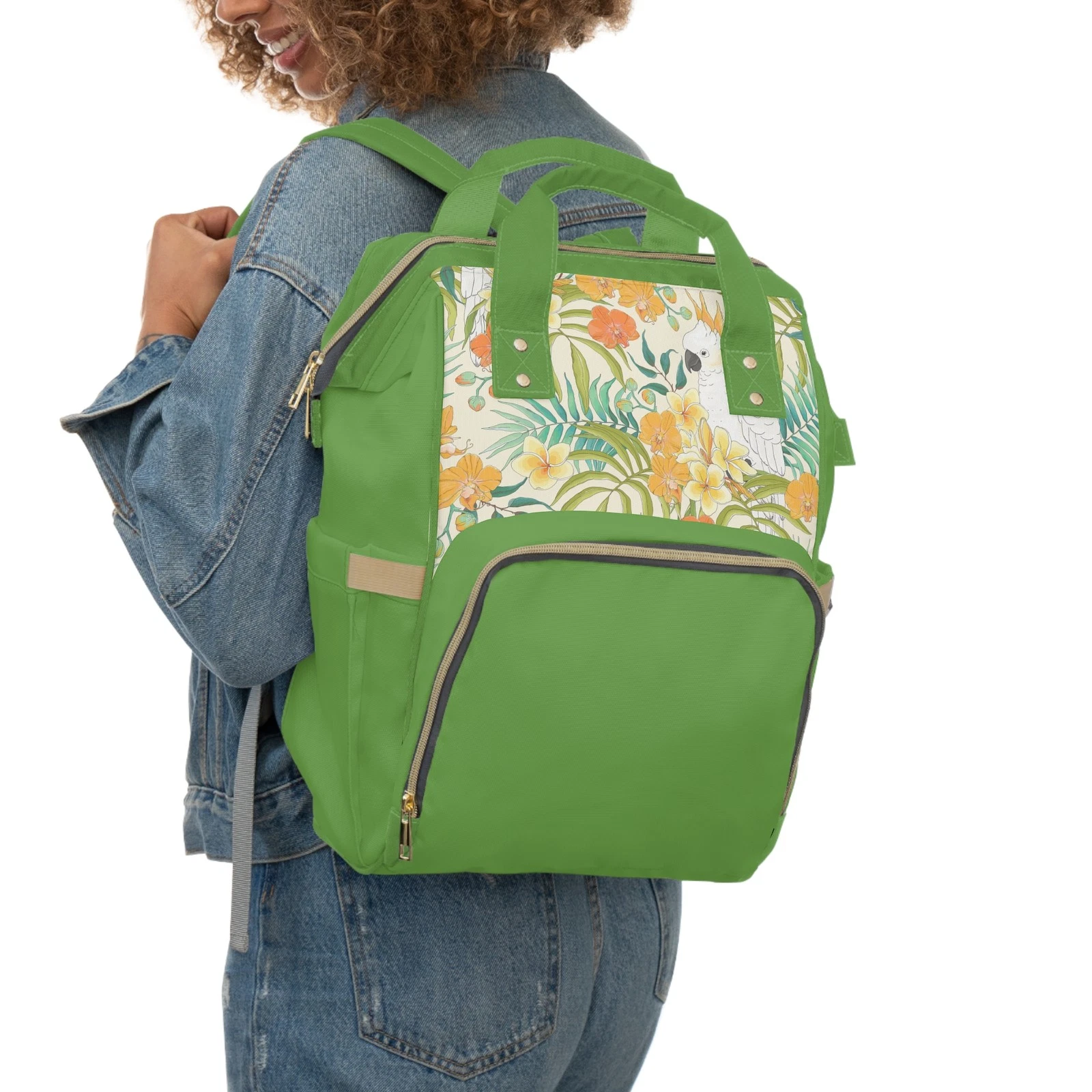 Floral Stylish Diaper Backpack, Baby Bag, Mommy Backpack, Travel Diaper