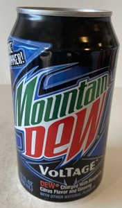 2011 12oz. MTN DEW SODA CAN ( VOLTAGE THE WINNER ) EMPTY BOTTOM OPENED