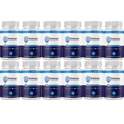 Braincept Brain Health And Nerve Function, (12 Bottles) Supplement Genuine