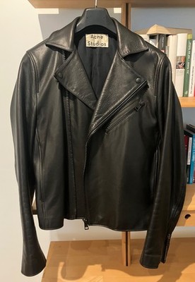 Acne Studios Biker Lederjacke M schwarz