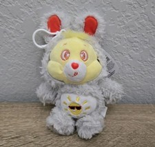 Dan Dee Care Bears 7" Funshine Bear In Bunny Costume Bag Clip Easter Plush NWT 
