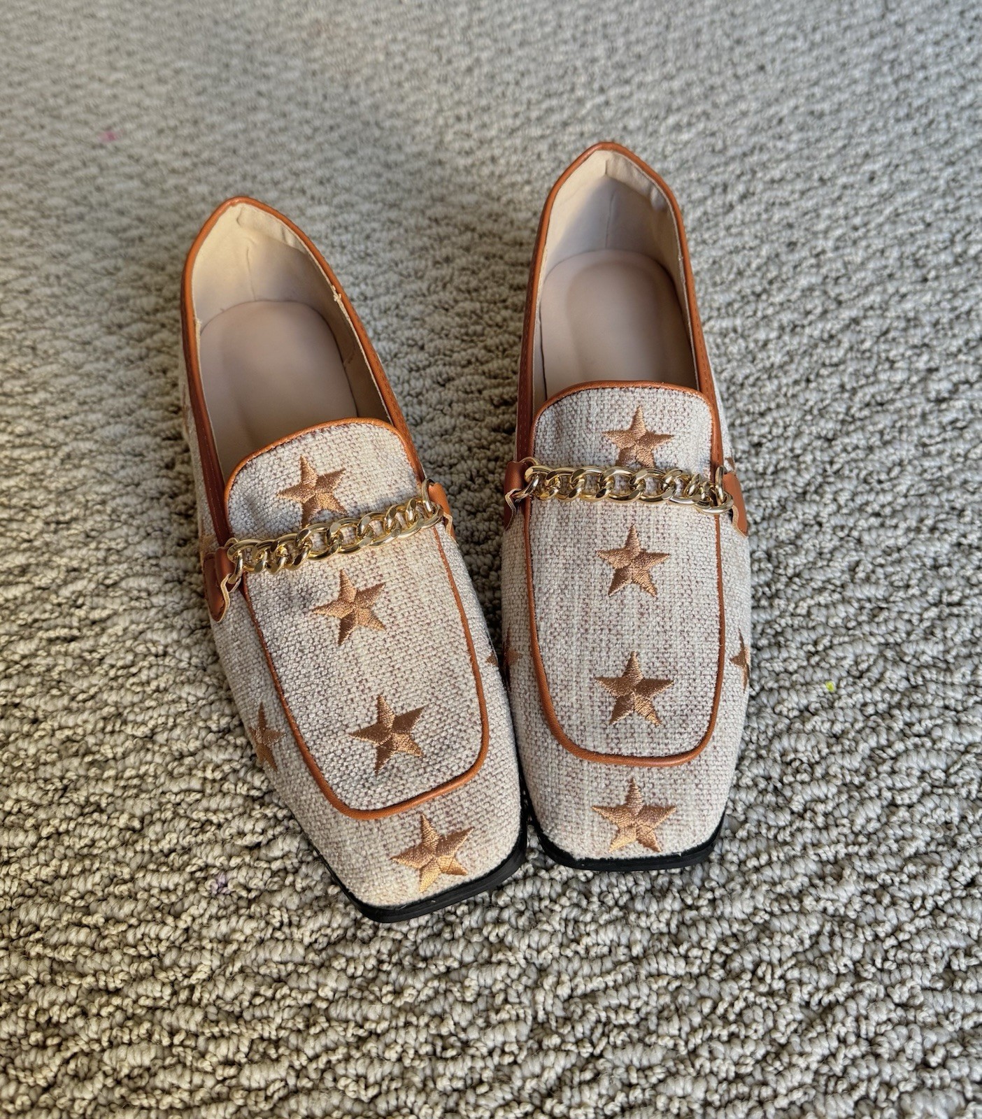 Loafers Tan Orange Brown Slip On Women’s Size 6-image