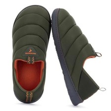 Men's Pufflite Two-Tone Quilted Loafer Slipper with 10 Hunter Green