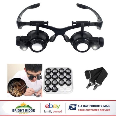 LED Magnifying Glasses with Interchangeable Lenses for Close Work Observation