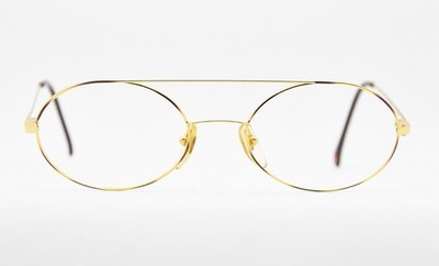 Dolce Vita AC2 By Casanova 24KT Gold Plated Glasses Frame Made in Italy 80s