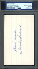 Frank Sinkwich PSA DNA Signed 3x5 Index Card Georgia 1942 Heisman Autograph