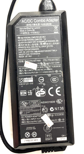 IBM Lenovo Tinkpad Notebook Laptop Netzteil P/N 40Y7650