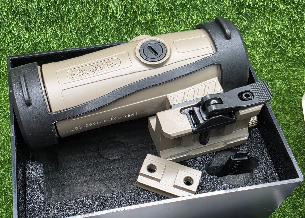 Holosun #HM3X-FDE Flip Red Dot 3x Magnifier Picatinny Style Lower