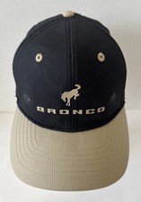 Ford Bronco Hat Strap Back Black Gray Horse Logo OSFA
