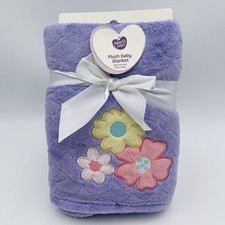 Parent's Choice Baby Blanket Flowers Single Layer Purple Walmart