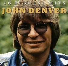 John Denver: 16 Biggest Hits (CD) DISC + FRONT & BACK CVR ART - NO CASE - VG