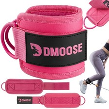 DMoose Ankle Strap for Cable Machine - One Size Fit Single, All Pink - Single