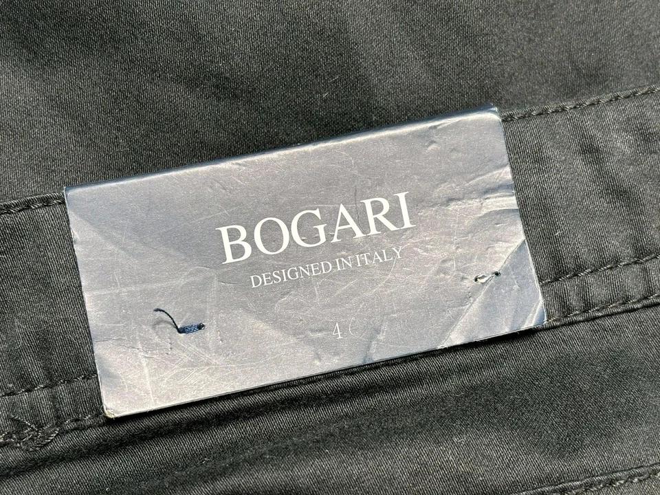 Bogari Pants Womens Size 4 Black Straight Leg Five Pocket Embroidered Back Twill - Image 4 of 4