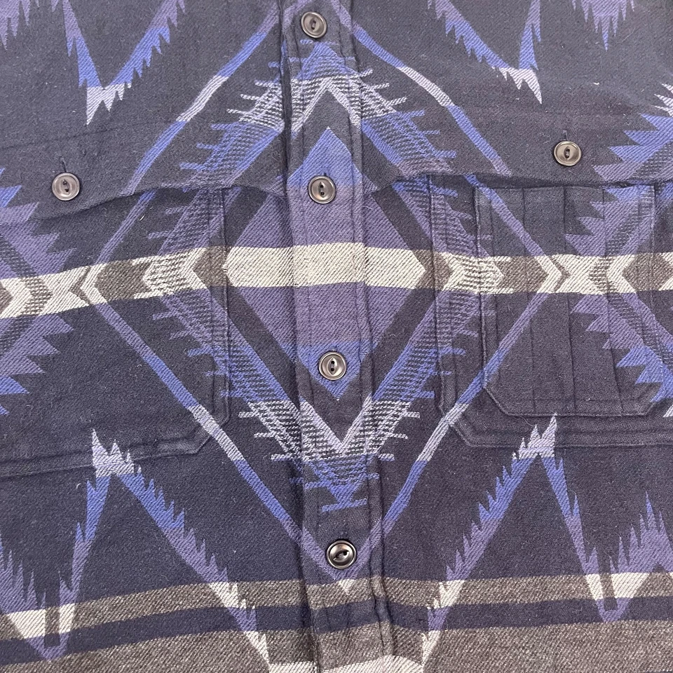 Vintage Polo Ralph Lauren Shirt Men’s 2XL Blue Aztec Southwestern - Image 3 of 4