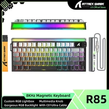 ATTACK SHARK R85 HE 75% Magnetic Wired Gaming Keyboard With C01 Ultra RGB Cable