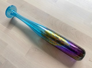 Robert Held Stunning Art Glass Vase Handblown & Signed by BC Artist 10.5”