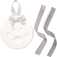 Pet Paw Print Keepsake Ornament Kit DIY Memorial Clay Paw Impression for Dogs