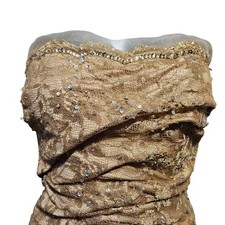 Julian Joyce Made by Mandalay Gold Lace Sequi...