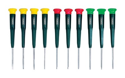 General Tools 690 Plastic/Chrome Plated Vanadium Steel Mini Screwdriver Set