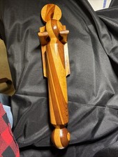 SOLID WOOD Hand crafted Rolling Pin or Dough Roller w/ Matching Holder