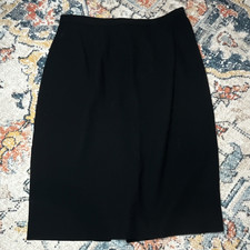 Vintage Burberrys of London Black Wool Pencil Skirt Size 2 100% Wool Made in USA