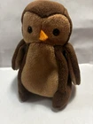 TY Beanie Baby Hoot 1995 Brown Owl EUC Retired HTF No Hang Tag VTG Fast Shipping