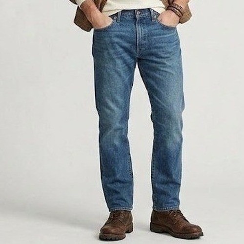 Polo Ralph Lauren Vintage 67 Jeans Mens 38x31 Blue Excellent Straight Leg Denim