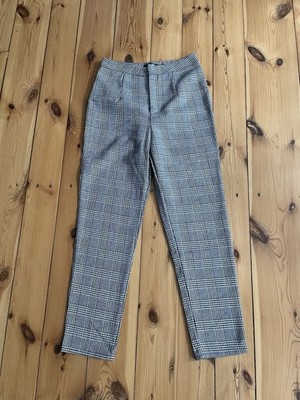 Missguided Anzughose Hahnentritt Schwarz-Weiß Gr. 38
