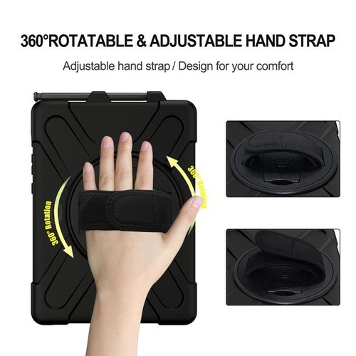 Stand Case For Samsung Tab Active 2 3 Pro / 4 Pro / Rugged Hand Shoulder Strap - Picture 9 of 55