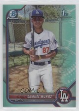 2022 Bowman Chrome Prospects Aqua Refractor 32/125 Samuel Munoz #BCP-161 ya6