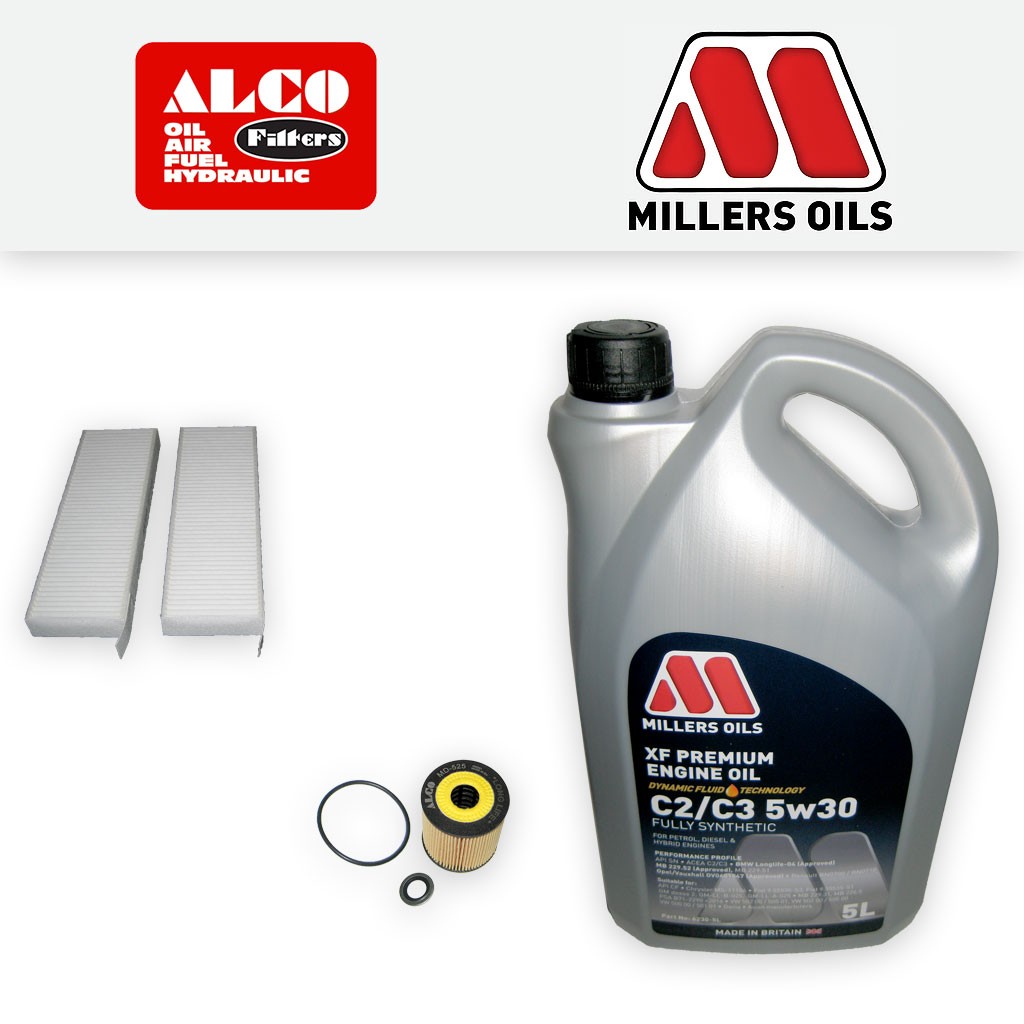 SERVICE KIT for CITROEN BERLINGO II 1.6 PETROL OIL CABIN FILTER +OIL (2008-2011)
