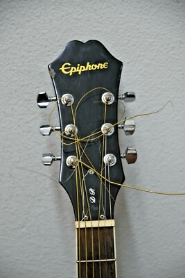 Epiphone DR-100 EB Acoustic Guitar Ebony Black 6-String Right