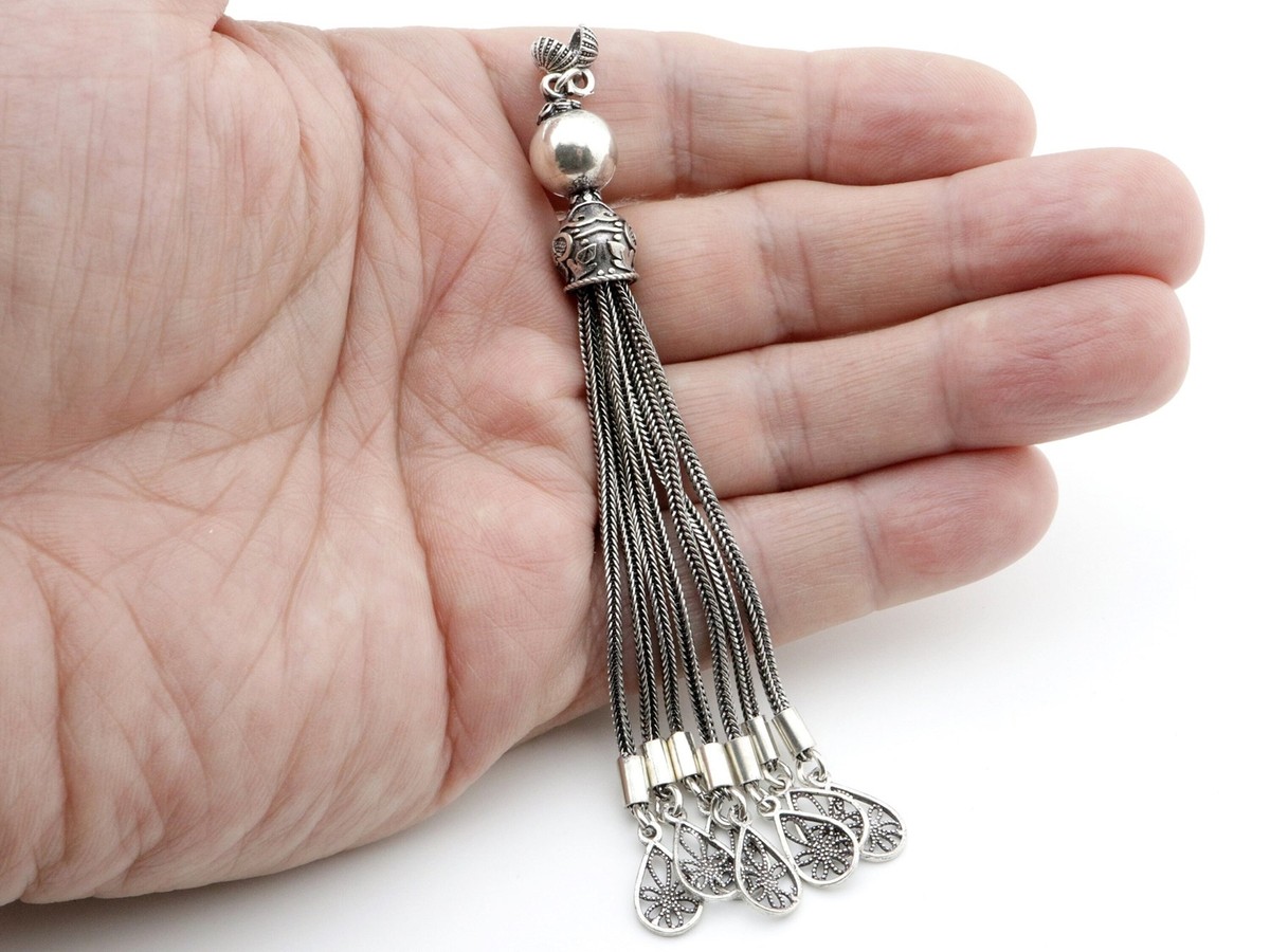 Big Metal tassel 925 silver for make Tasbih Islamic Prayer Beads Misbaha  710440