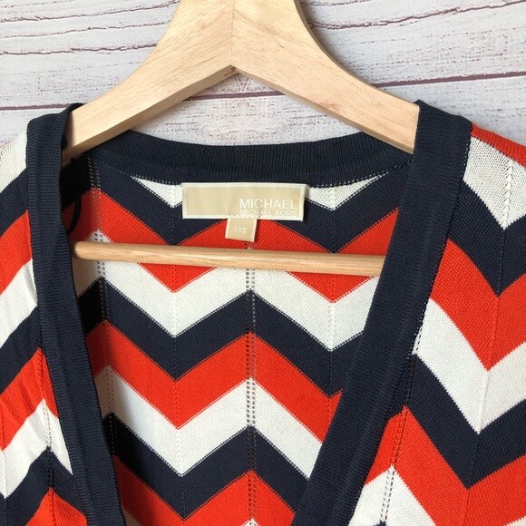 MICHAEL Michael Kors Fine Knit Chevron Cardigan xxs | eBay