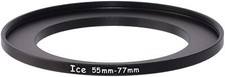 ICE 55mm to 77mm Step Up Ring Filter/Lens Adapter 55 Male 77 Female