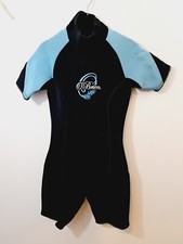 O'Brien Women's Shorts Wetsuit Black Blue Size Medium