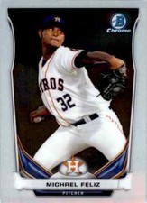 2014 Bowman Chrome #BCP32 Michael Feliz Houston Astros Baseball Card