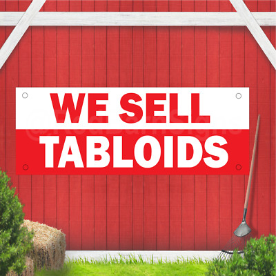 We Sell Tabloids Indoor Outdoor Vinyl Banner Design