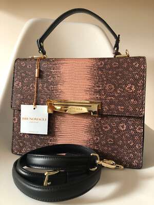 Exklusive Bruno Magli Handtasche aus der Block M Kollektion in Dusty Rose