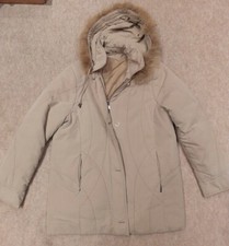 Kirsten Coat Womens Real Fur Trim Hood Padded Jacket 14 Uk. Used Once.rrp 89£