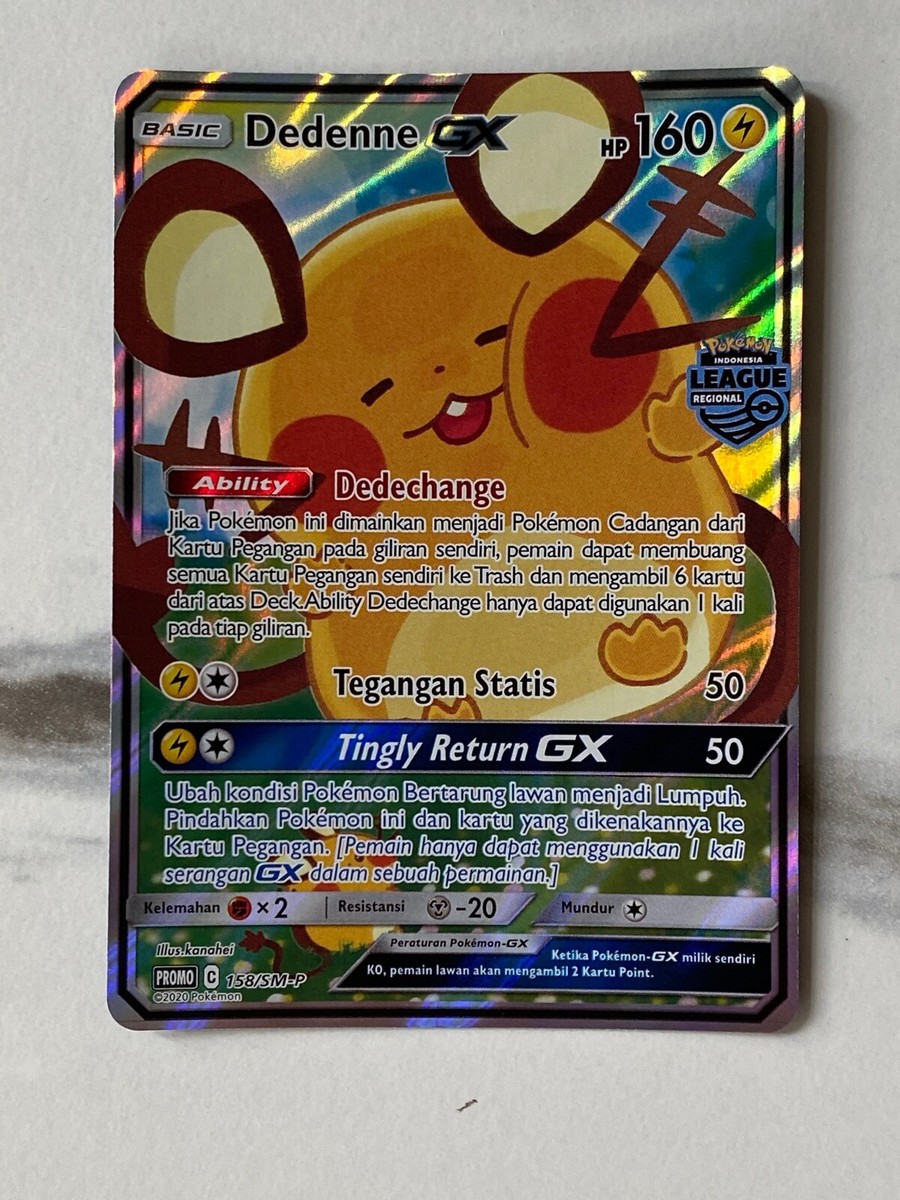 Dedenne GX 158/SM-P Pokemon League Regional Indonesia NM-Mint | eBay