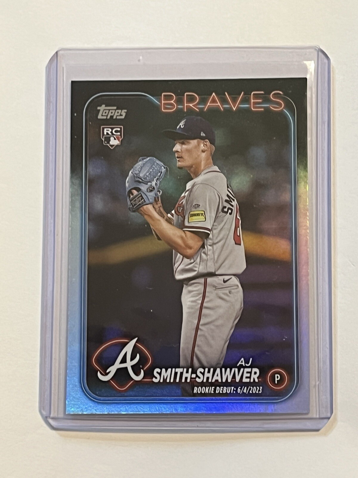 2024 Topps Update AJ Smith-Shawver Rainbow Foil RC Atlanta Braves US316