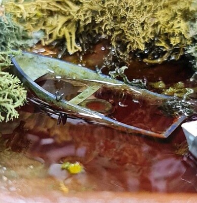 00 Stärke 1/76 Maßstab Harz bedruckt versunkenes Boot x2