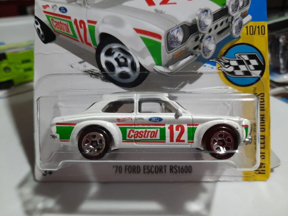 Hot Wheels 70 Ford Escort RS1600 White Castrol 195 250