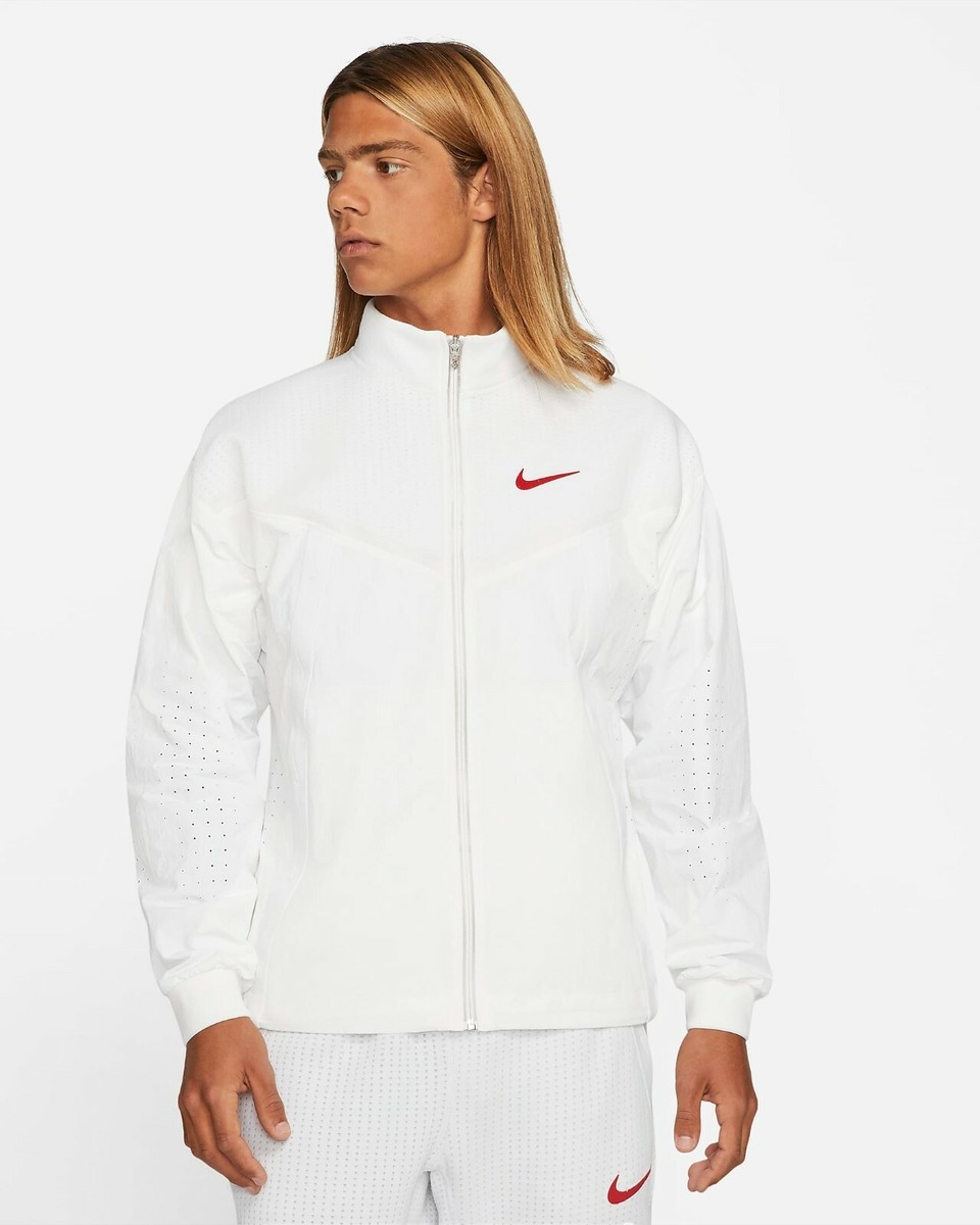 Nike Full Zip Nylon Track Jacket Sportswear White CU3818-100 $400